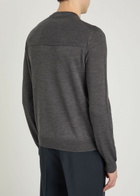 Jil Sander Panelled Wool Jumper Blue