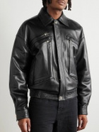 Versace - Leather Bomber Jacket - Black