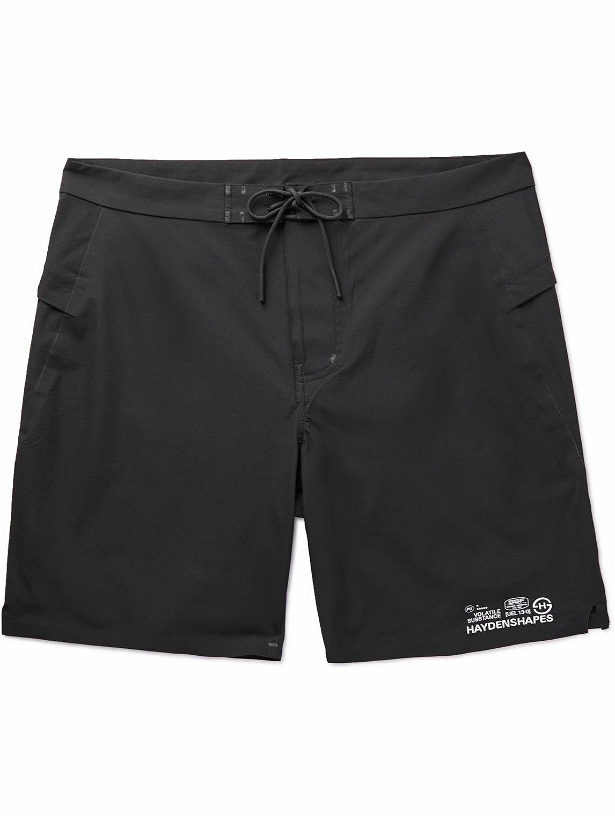 Photo: HAYDENSHAPES - Full Rotation Straight-Leg Long-Length Printed Swim Shorts - Black