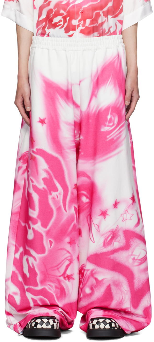 Gerrit Jacob White Airbrushed Track Pants