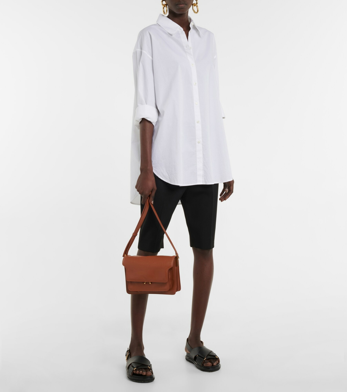 Marni - Trunk Medium leather shoulder bag Marni