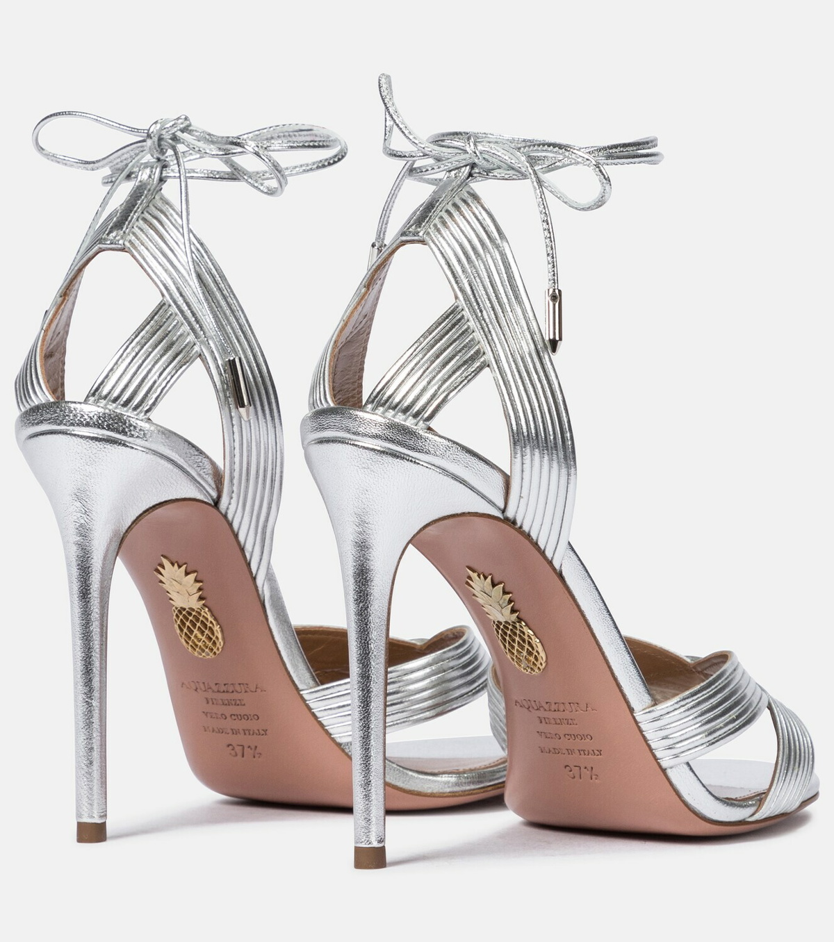 Aquazzura Ari 105 metallic leather sandals Aquazzura