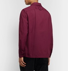 Monitaly - Vacation Camp-Collar Vancloth Cotton Oxford Shirt - Burgundy