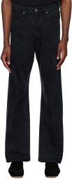 AURALEE Black Faded Jeans