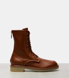 Max Mara Urbancombat leather combat boots