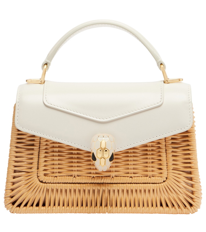 Photo: Bvlgari Serpenti Forever Mini wicker top-handle bag