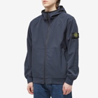 Stone Island Men's Light Soft Shell-R Hooded Jacket in Navy