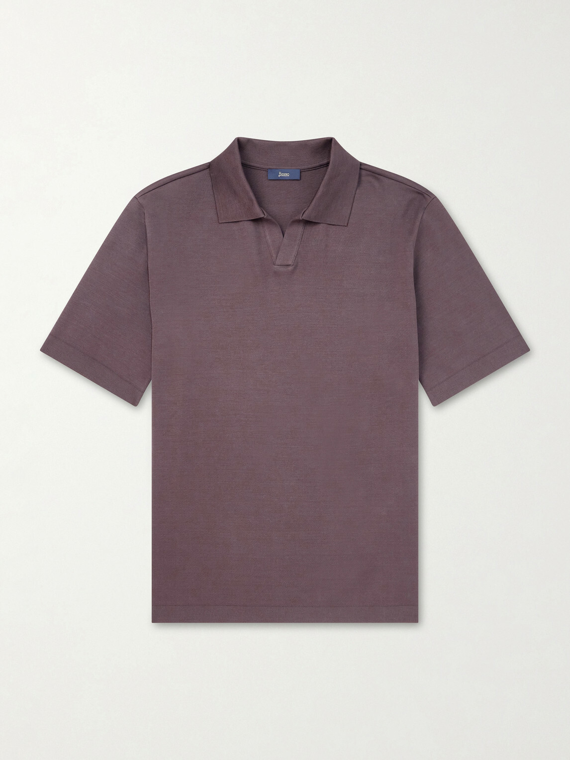 Herno - Cotton Knitted Polo Shirt - Brown