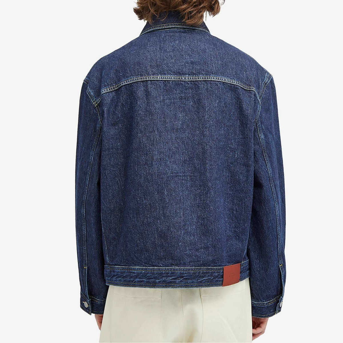Studio Nicholson Men's Petar Denim Jacket in Blue Black