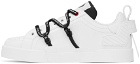 Dolce&Gabbana White Portofino Calfskin Patent Sneakers
