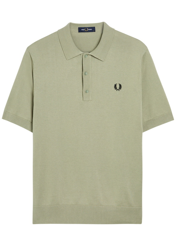 Photo: Fred Perry Logo Fine Cotton-knit Polo Shirt Light Green
