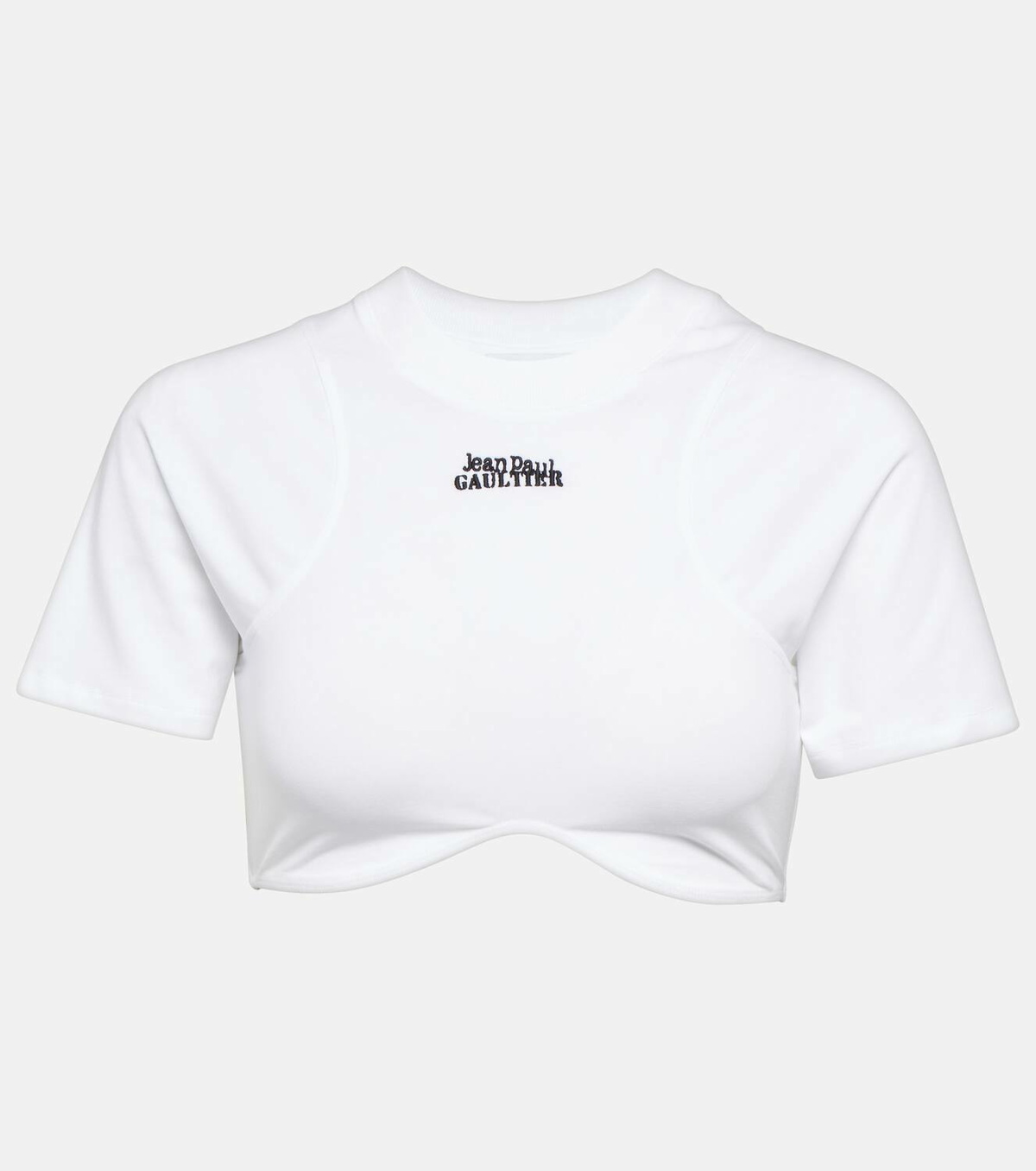 Jean Paul Gaultier Logo jersey crop top Jean Paul Gaultier Jean Paul Gaultier Logo jersey crop top Jean Paul Gaultier