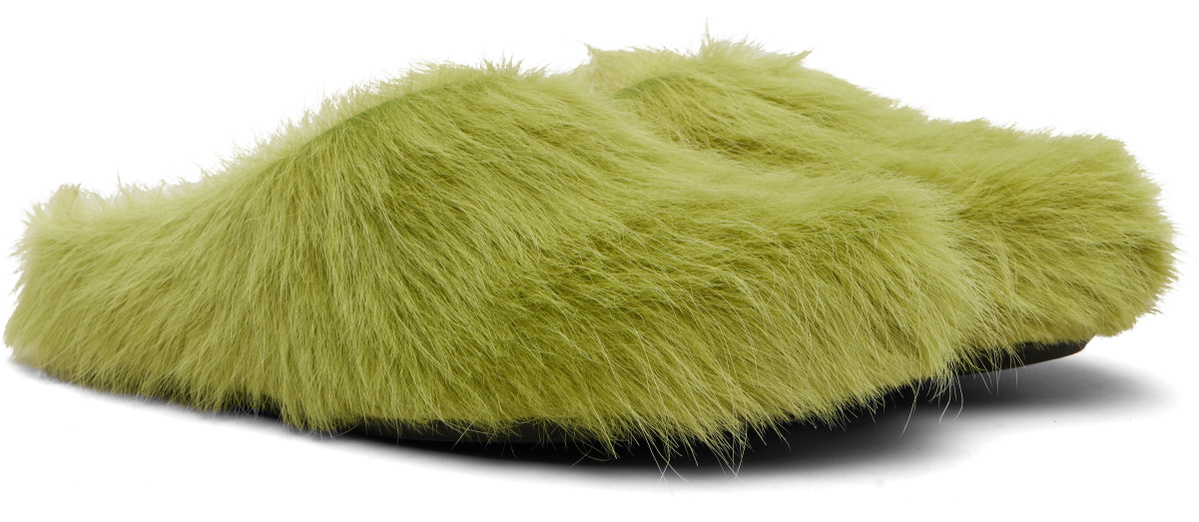 Marni Green Fussbett Sabot Slip-on Loafers