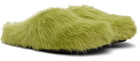 Marni Green Fussbett Sabot Slip-on Loafers