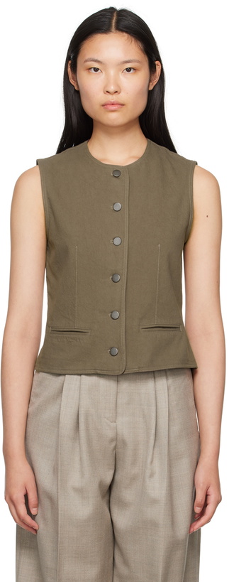 Photo: Mark Kenly Domino Tan Studio Khaki Viona Vest