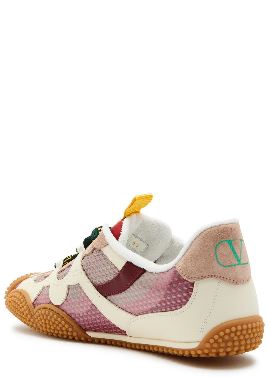 Valentino Garavani Amphibia Panelled Mesh Sneakers Pink