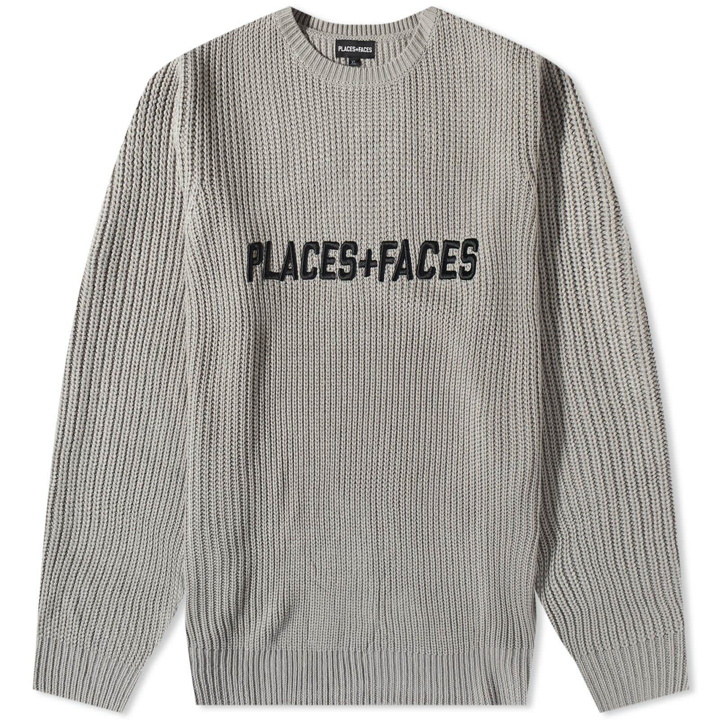 Photo: PLACES+FACES Heavy Knitted Crew Sweat in Grey