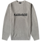 PLACES+FACES Heavy Knitted Crew Sweat in Grey