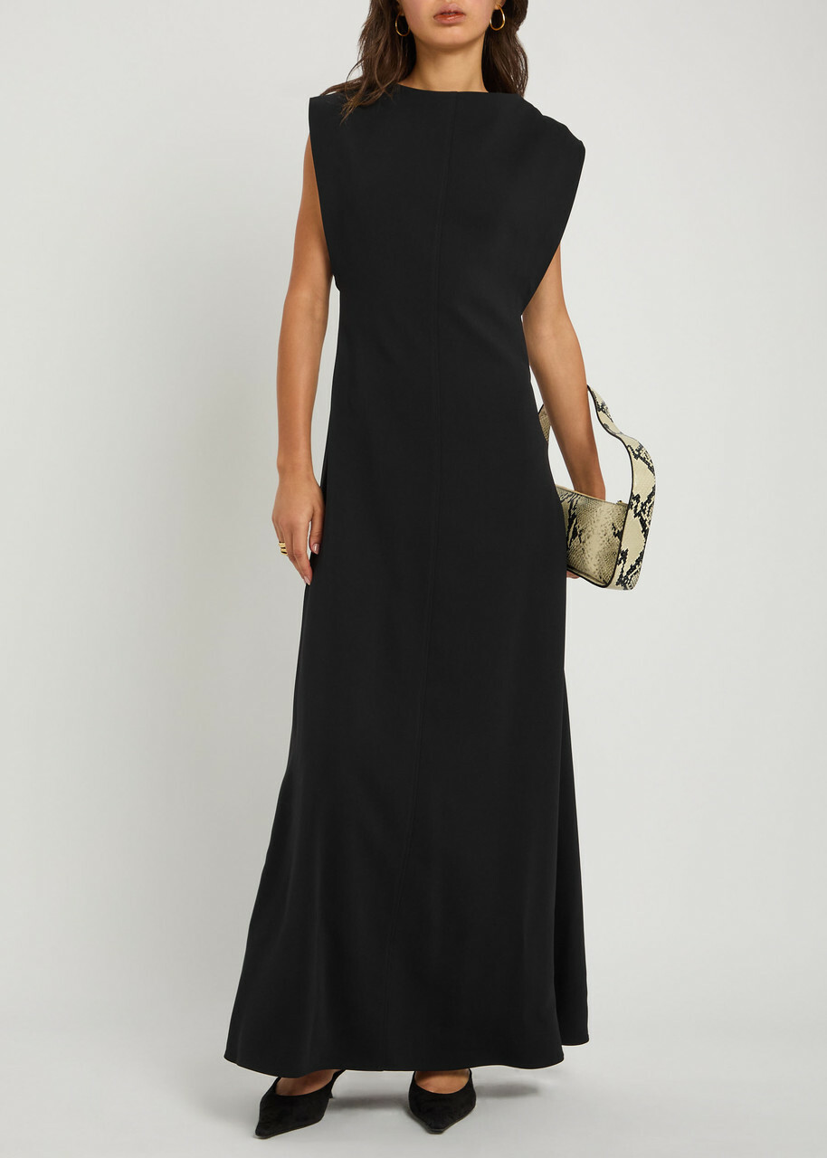 Joseph Neva Crepe Maxi Dress Black
