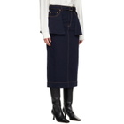 sacai Navy Denim Midi Skirt