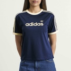 Adidas Women's Mesh T-Shirt in Night Indigo/Warm Vanilla