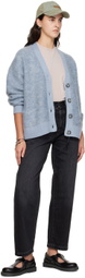 Acne Studios Blue Fluffy Cardigan