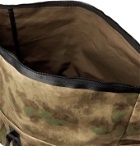 Bleu de Chauffe - Leather-Trimmed Camouflage-Print Cotton-Canvas Holdall - Green