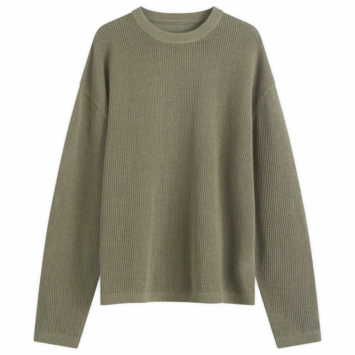 Photo: MKI Men's Loose Gauge Long Sleeve T-Shirt in Green