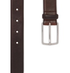 Hugo Boss - 3cm Brown Leather Belt - Brown