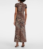 Rodarte Leopard-print silk midi dress