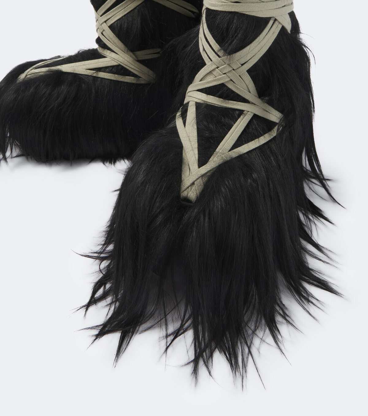 Rick Owens Megalace Lunar Mega shearling mid-calf boots
