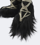 Rick Owens Megalace Lunar Mega shearling mid-calf boots