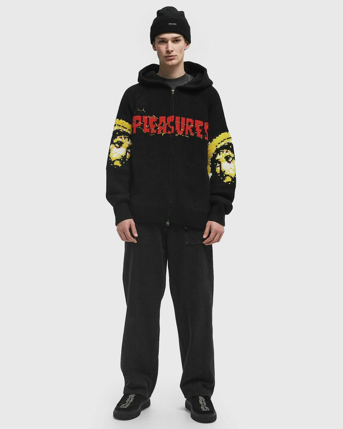 Pleasures CHOSEN KNITTED HOODIE Black Mens Pullovers/Zippers & Cardigan