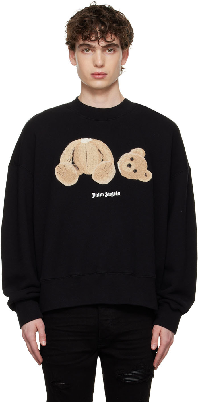 Palm Angels Black Bear Sweatshirt Palm Angels