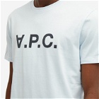 A.P.C. Men's VPC Logo T-Shirt in Light Blue
