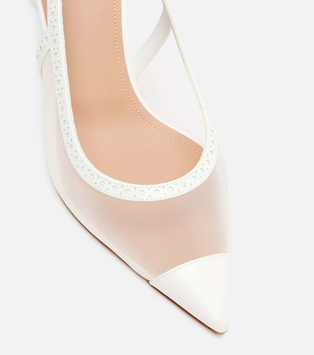Malone Souliers Aubrey 70 mesh slingback pumps