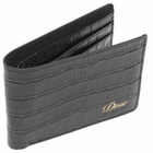 Dime Men's Croc Bifold Wallet in Black 