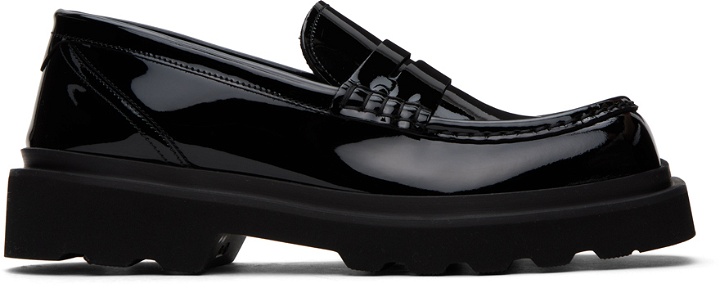 Photo: Dolce & Gabbana Black Moc Toe Loafers