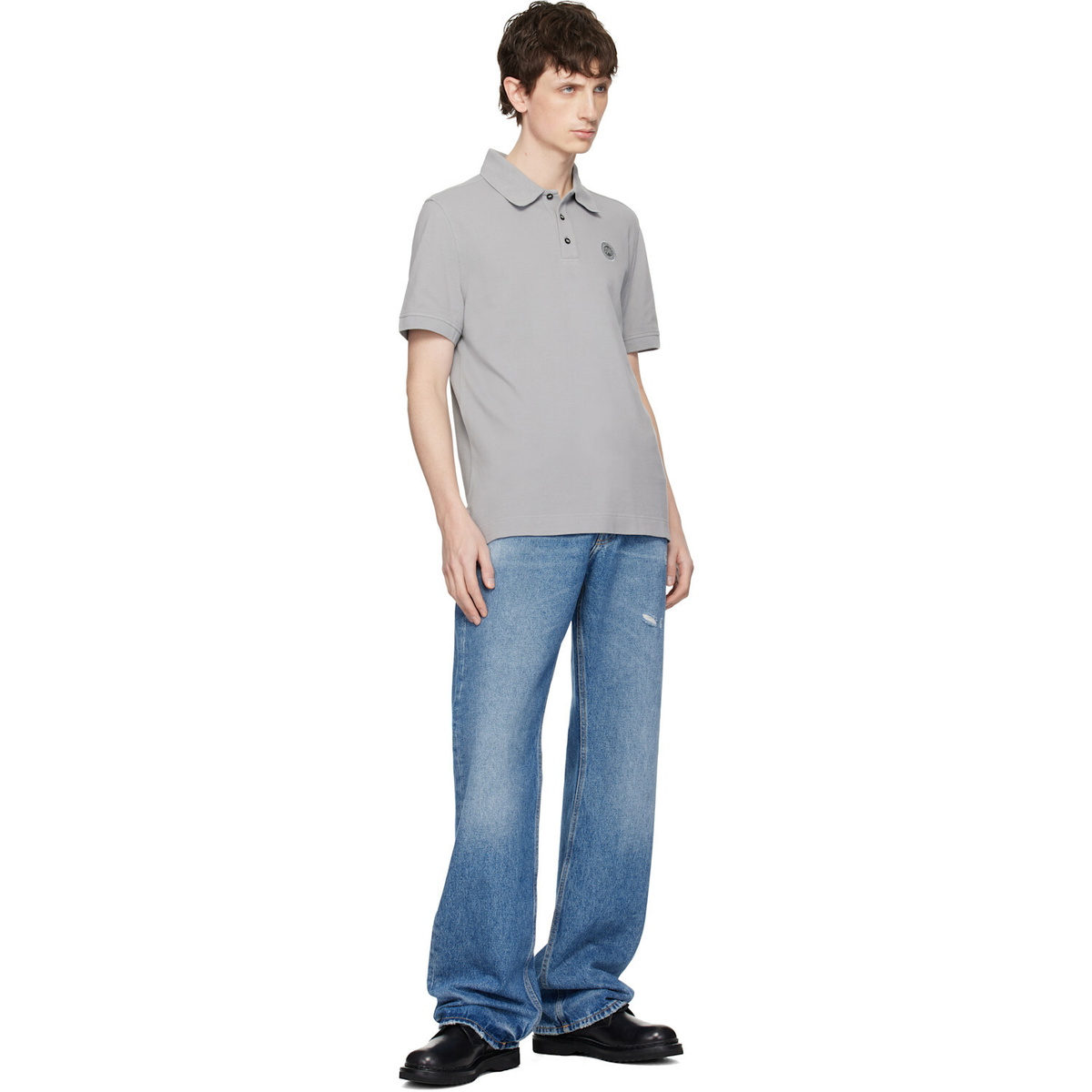 Canada Goose Gray 'Tonal Label' Beckley Polo