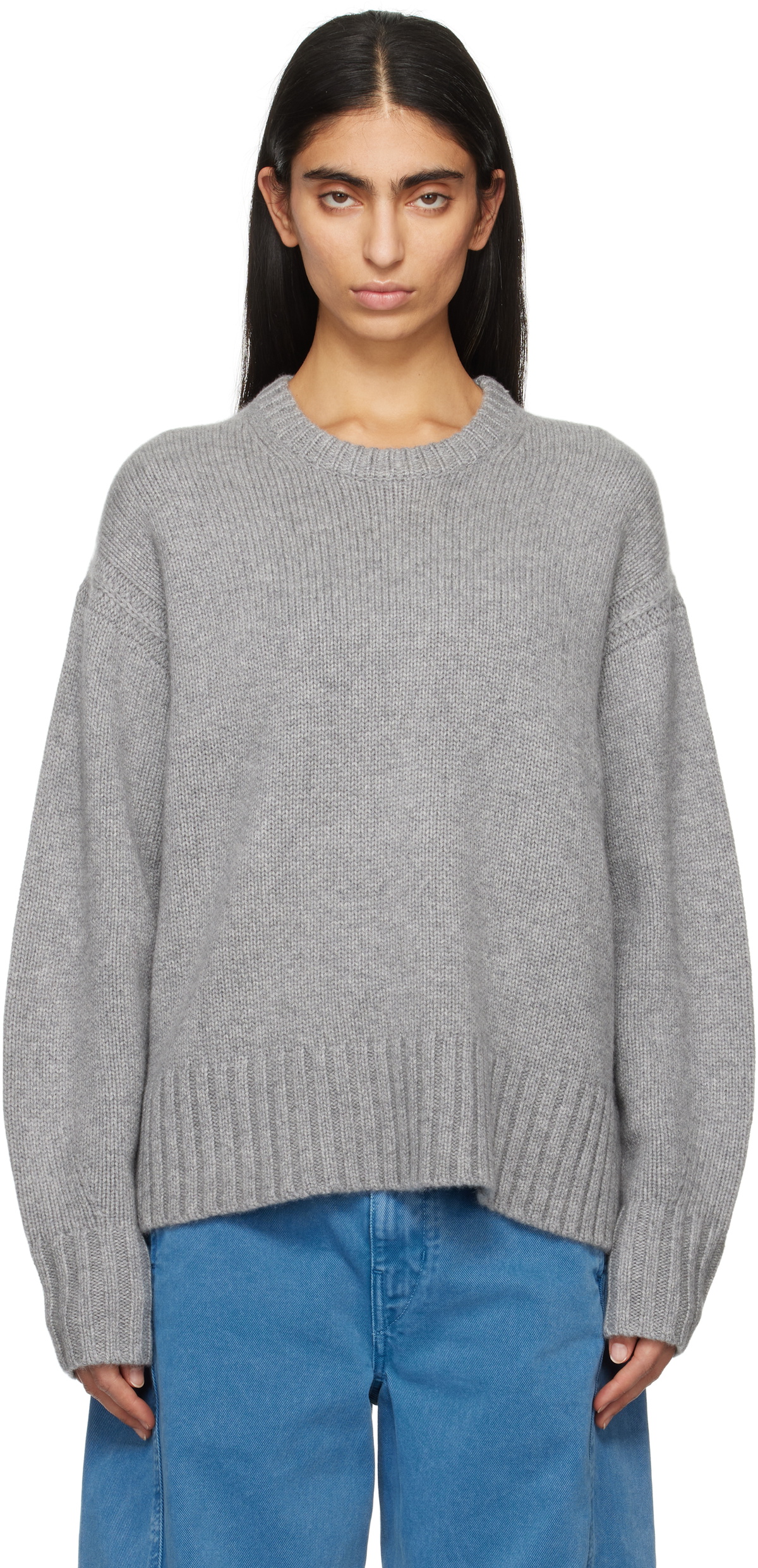 Guest in Residence Gray Cozy Crew Sweater