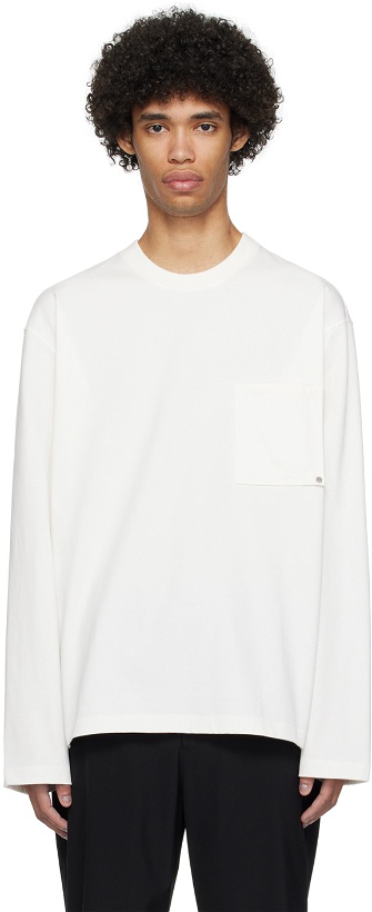 Photo: Solid Homme White Pocket Long Sleeve T-Shirt