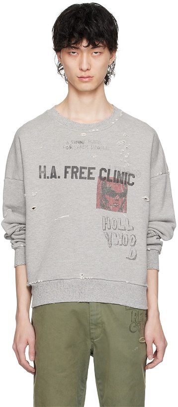 Photo: PALY Gray 'Free Clinic' Sweatshirt