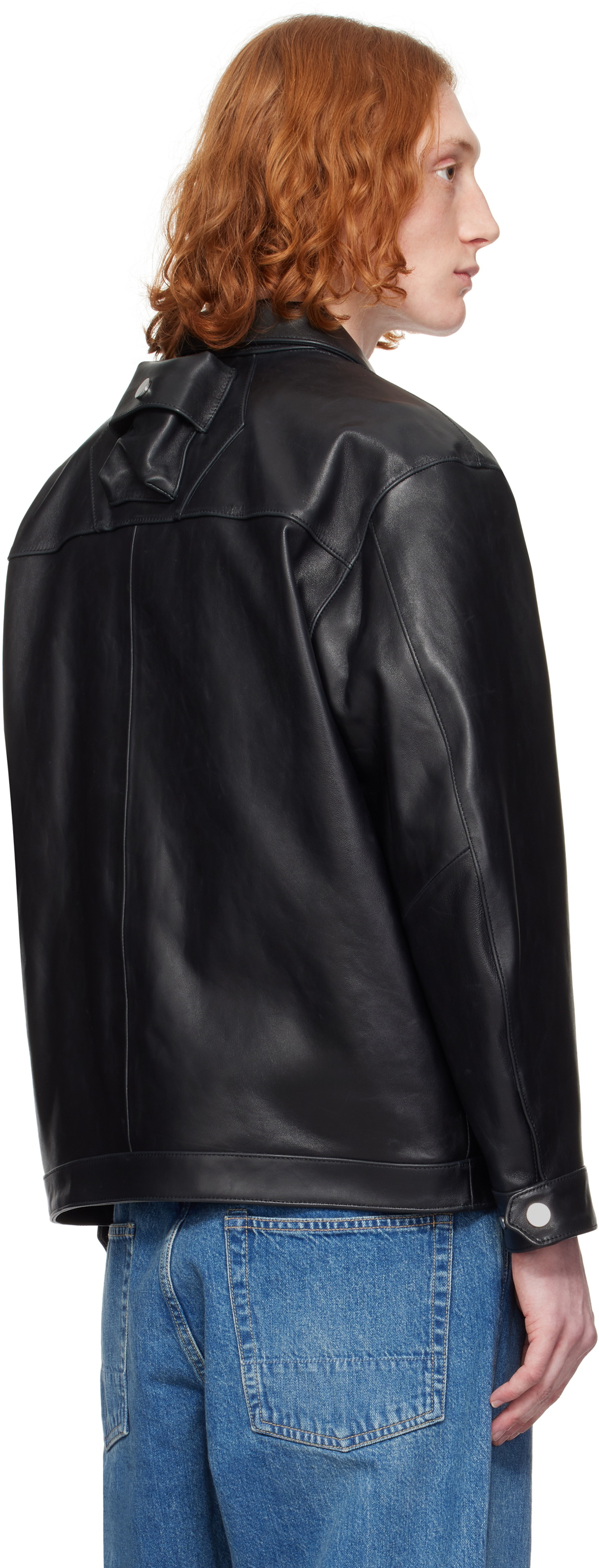 OUAT Black Office Leather Jacket OUAT