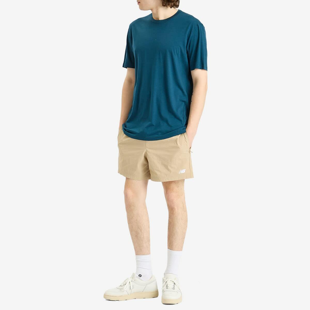 New Balance Athletics Stretch Woven Short 5" in Stoneware