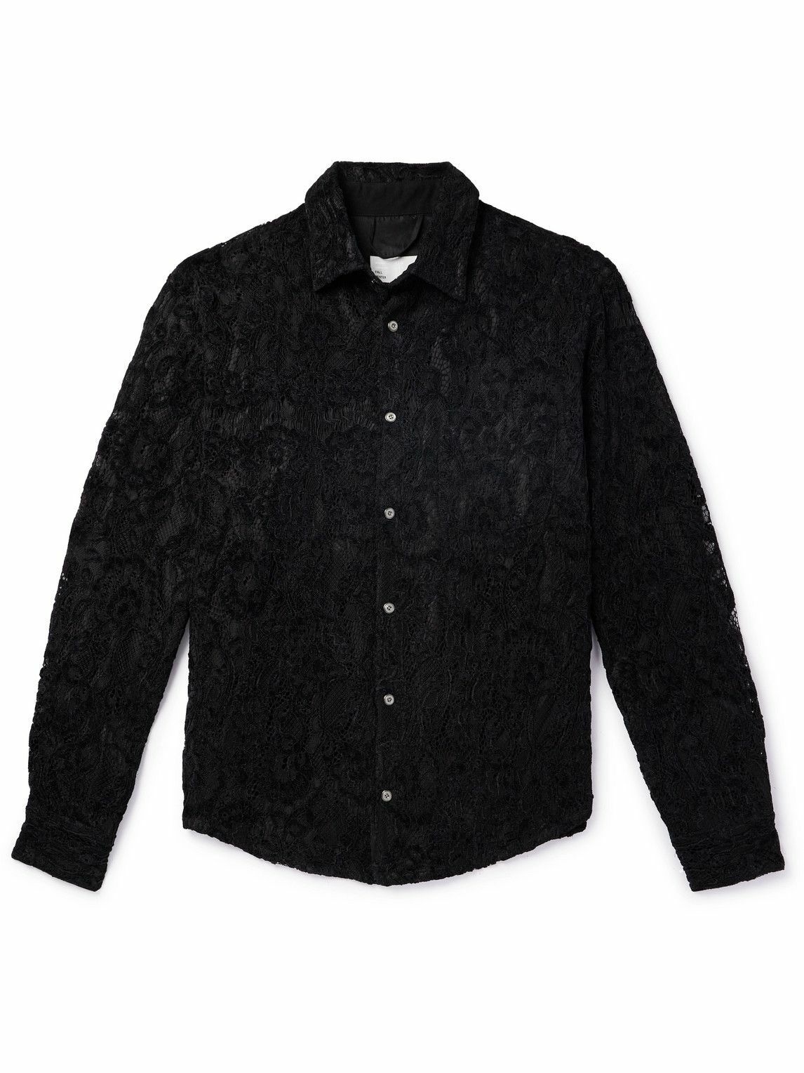 Photo: 4SDesigns - Chenille and Corded Lace Shirt - Black
