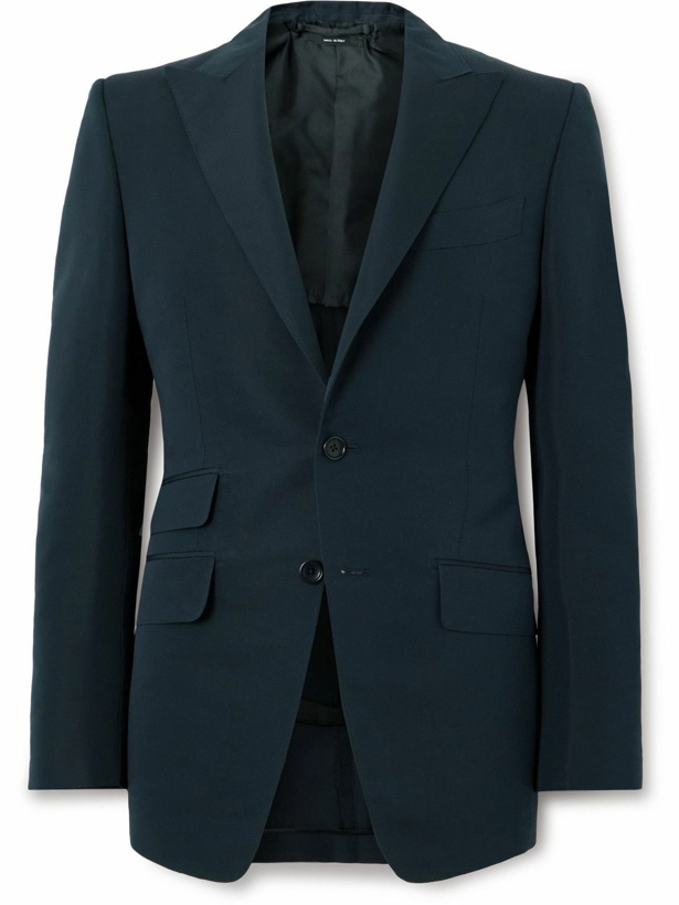 Photo: TOM FORD - O'Connor Slim-Fit Cotton and Silk-Blend Twill Suit Jacket - Black