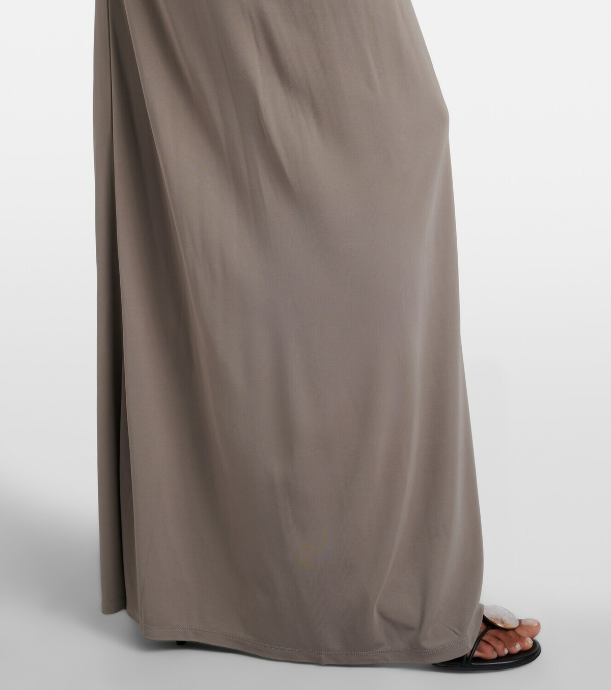Christopher Esber Bezel Quartz gathered jersey maxi skirt
