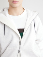 Sacai - Cotton-Jersey Zip-Up Hoodie - Gray