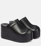 Coperni Leather platform clogs
