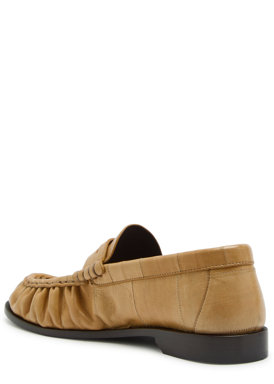 Saint Laurent Le Loafer 15 Eelskin Leather Loafers Beige